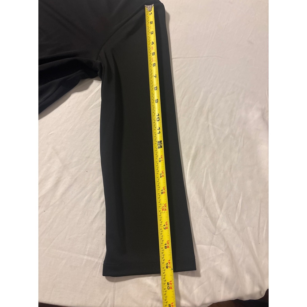 Talbots Midi Dress Womens 16 Black 3/4 Sleeve Side Knot Stretch Jersey - Picture 6 of 10